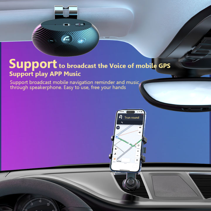 V5.3%20Bluetooth%20Speaker%20Handsfree%20Car%20Kit%20Sun%20Visor%20Clip%20Wireless%20Audio%20Receiver%20Connect%20Support%20Two%20Mobile%20Phones%20-%20Image%202