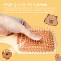 Cute Cartoon Capybara Air Cushion Hair Brush - Happy Balloons & Stars Design, Portable Daily Hair Care Comb.