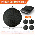 4Pcs Induction Silicone Mat Thermochromic Round Induction Cooktop Mat Nonslip Countertop Protector Mat for Home Kitchen Cooking. 