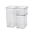 Plastic Airtight Food Storage Containers Stackable Organizing with Lids for Kitchen Pantry Cereal Snack Sugar Coffee 3 Sizes. 