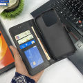Xiaomi Redmi A2 Plus Flip Book Cover - Black - Decent Leather Wallet Flip Book Cover With Card Holder and Cash. 