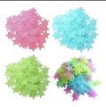 100pcs 3cm Glow-in-the-Dark Luminous Star Stickers - Halloween Home Décor, PVC Kids Room Stickers - Eco-Friendly. 