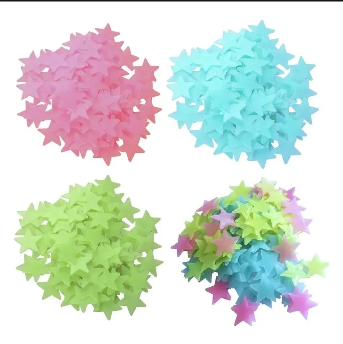 100pcs%203cm%20Glow-in-the-Dark%20Luminous%20Star%20Stickers%20-%20Halloween%20Home%20D%C3%A9cor,%20PVC%20Kids%20Room%20Stickers%20-%20Eco-Friendly%20-%20Image%203