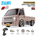 ZWN 1/24 Full-Scale Remote Control Drift Truck 2.4G Wireless Tricycle Model with LED Lights Suitable Rc Car for Children. 