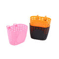 Front Handlebars Waterproof Rear Bike Basket Plastic Bicycles Basket With Fastens Strap For Boy Girl Bike Plastic Basket. 