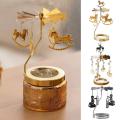 Rotating Candle Holder Thermal Spinning Candlestick Holder Round Revolving Lantern Dream Decoration Candle Tea Light Holder. 