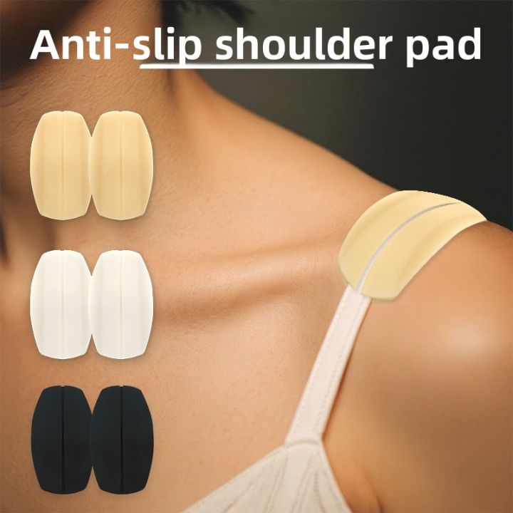 Pair of Anti Slip Bra Strap Pads Silicone Shoulder Cushions No Slip No Digging Seamless Comfort Bra Accessories for Women