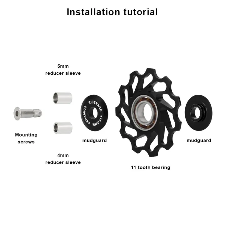 RIDERACE%20Bicycle%20Ceramic%20Rear%20Derailleur%20Pulley%20Wheel%20AL7075%2011T%20Guide%20Bearing%20Jockey%20Pulley%20For%20Road%20Bike%204mm%205mm%206mm%20MTB%20Part%20-%20Image%203