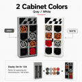 1:64 Scale Wheel Cabinet Set with 8 Random Wheels, Mini Diecast Car Rim Storage Display Rack, Garage Diorama Accessory. 