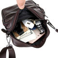 Homefish New Genuine Leather Crossbody Bag Vertical Trendy Multifunctional Shoulder Bag Briefcase Casual Travel Messenger Bag. 
