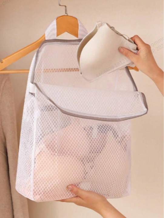 1pc%20Sock%20Storage%20Hanging%20Bag%EF%BC%8CUnderwear%20Storage%EF%BC%8CArtifact%20Student%EF%BC%8CDormitory%20Bedside%20Wall%20Hanging%20Net%20Pocket%20Storage%20Bag%20-%20Image%202