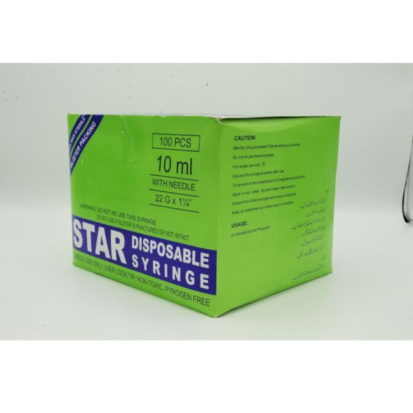 Star 10 cc Syringe 100 pcs Box Star Disposable Syringe