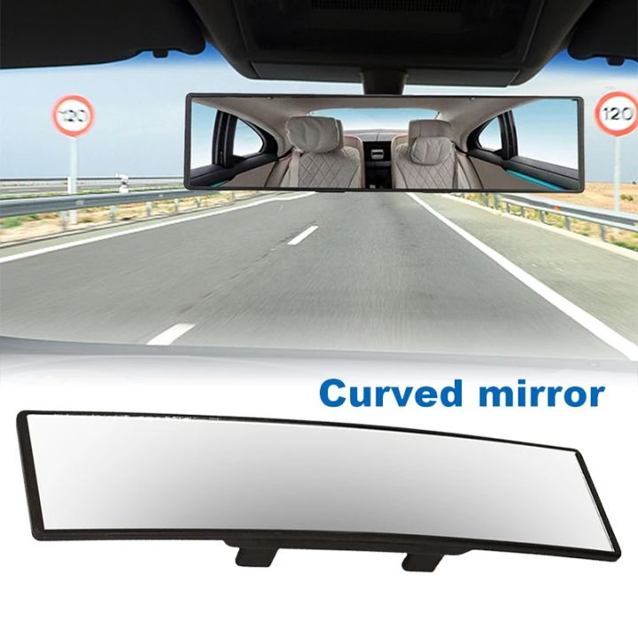 285MM Wide Convex Interior Clip On Rear View Clear Mirror Universal Anti Glare Anti-fog Panoramic Rear View Mirror Curved Mirror