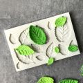 1Pc, Rose Leaf Shape Chocolate Mold, 3D Silicone Mold, Leaf Shape Candy Mold, Fondant Mold, Gum Paste Mold, for DIY Cake Decorat.