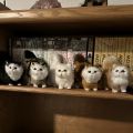 Simulation Cat Plush Toys Soft Stuffed Kitten Model Fake Cats Realist Animals for Kids Girls Birthday Valentine's Day . 