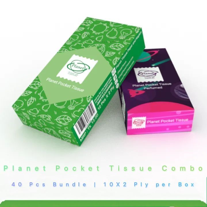 40 Box Planet Pocket Tissue Combo Bundle | 10X2 Ply Tissue per Box