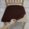 1 Pcs Solid Color Elastic Cushion Cover Washable and Detachable Protective Chair Cover.