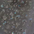 1pcs 5D Diamond Butterfly Nail Art Stickers Holographic Butterfly Nail Decorations Decals DIY Self-Adhesive Slider Accessories. 