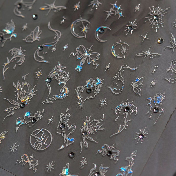 1pcs%205D%20Diamond%20Butterfly%20Nail%20Art%20Stickers%20Holographic%20Butterfly%20Nail%20Decorations%20Decals%20DIY%20Self-Adhesive%20Slider%20Accessories%20-%20Image%202