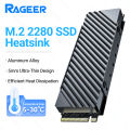 RAGEER M.2 2280 SSD Cooler Slim Aluminum Efficient Cooling Solution Compatible with Laptops, PS5 and Desktop Computers. 