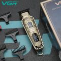 VGR Vintage Hair Trimmer Professional Hair Clipper Electric Hair Cutting Machine LED Display 0mm Barber Trimmer for Men V-901. 