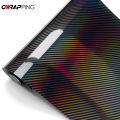 Carbon Fiber Vinyl Wrap Film Goosy Laser Black Car Stickers Self-Adhesive Console Computer Laptop Skin Decal for Car Accessories.