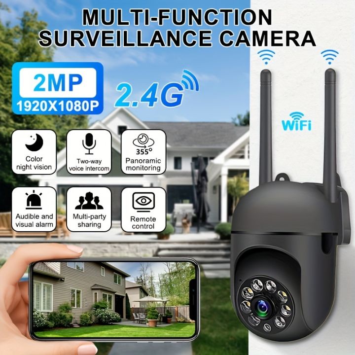 2MP Wifi Camera Outdoor IP Wireless Camera Security PTZ 4X Zoom Cameras ...