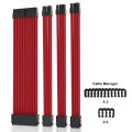 4 Colors 24 Pin ATX PSU Mod Sleeved Extension Power Supply Cable Kit Connectors for ATX CPU GPU Modular Power Supply Unit. 