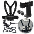 Chest Strap With 360 Rotation Phone Mount Belt For  Hero 12 11 10 9 8 7 iPhone 13 14 Pro Max Insta360 X4 Action Camera. 