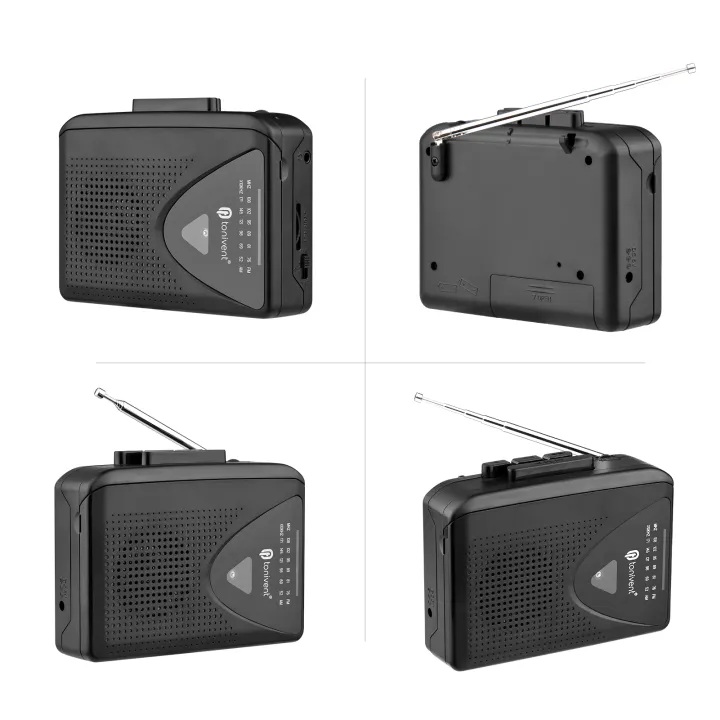 TONIVENT%20TON009%20Portable%20Cassette%20Player%20AM/%20FM%20Radio%20Auto%20Stop%20Mini%20Stereo%20Tape%20Player%203.5mm%20Earphone%20Jack%20Adjustable%20Volume%20-%20Image%204