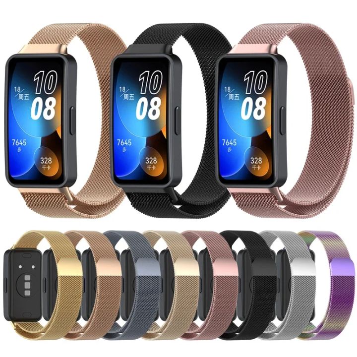 Mlianese Loop Strap For Huawei Band 8 7 Smartwatch Magnetic correa Wrist band Metal Stainless Steel Bracelet Huawei Band 6 strap