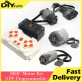 MOC APP Programmable Building Blocks Kit  with Servo Motor Battery Box 8-Speed Remote Control for PF Building Blocks. 