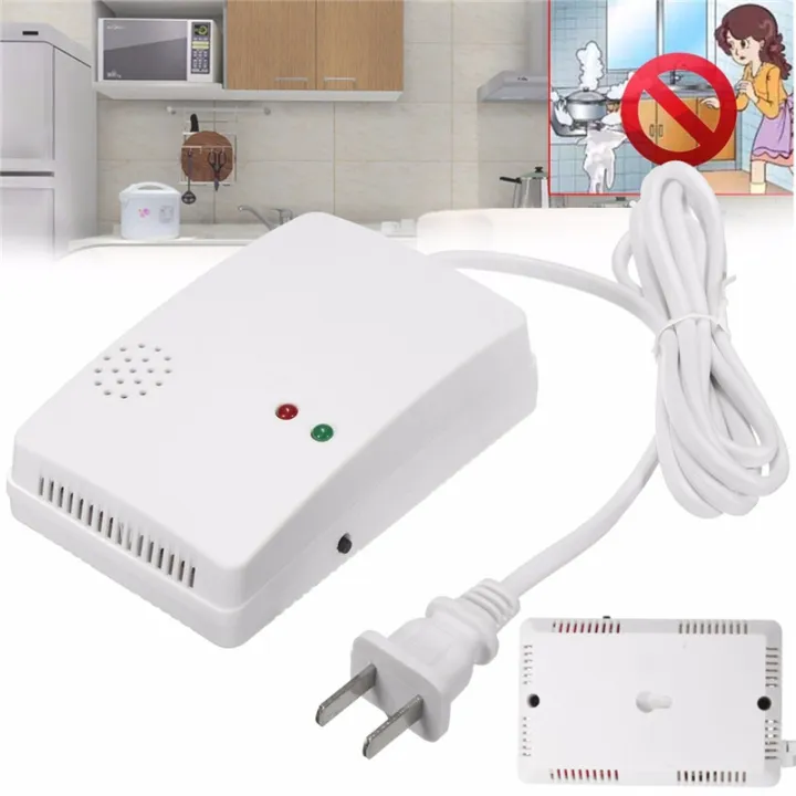 Gas Leak Detector Combustible Propane Butane Methane Smart Home Senor Natural Gas Safety Alarm Sensor Warning US Plug Smart Life