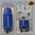 Multiple Use Caddy Trolley Dolly Stand on Wheels for Round Planter Pot / LPG Gas Cylinders / Urns / 19L Water Bottle. 