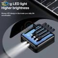 Portable Fast Charging 10,000mAh Mini Power Bank with Cable - LED Flashlight & Power Display. 