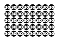 Number stickers indicate numbers, number stickers (numbers 20,25,30,35,40), size 3x3. Black, white number, 1 sheet, 40 units, code [E-076]. 