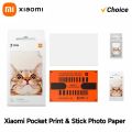 Mijia ZINK Pocket Photo Paper 3Inch Self-Adhesive Instant Print No Ink Needed for Mi Pocket Printer 1S 50 sheets 1 pack.