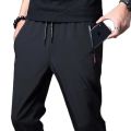 Men's Casual Pants Stretch Slim Fit Elastic Waist Jogger Korean Classic Blue Black Gray Male Brand Trousers Plus Size 4XL 5XL. 