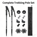 1pcs Folding Trekking Pole 4-Section Portable Telescopic Walking Stick Lightweight for Hiking Camping Climbing Outdoor Travel. 