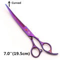 Purple Dragon 7.0'' 8.0'' Pet Grooming Scissors Thinning Shears Professional Cat Dog Curved Scissors Hair Cutting Comb Z3005. 