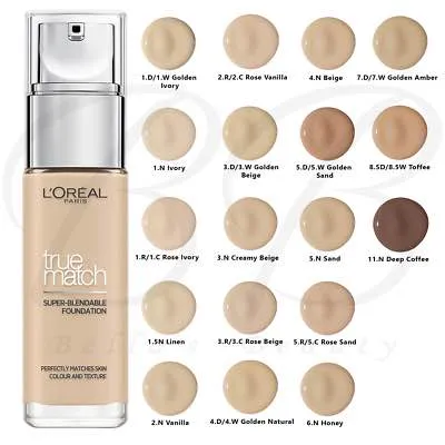 L'Oreal True Match Super Blendable Liquid Foundation 30ml