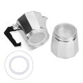 1 Set, 3pcs Silicone Gaskets and 1pc Aluminum Filter Moka Pot Coffee Bottle Replacement Compatible with 3/6/9/12 Cup Moka Expres. 