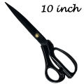 10inch Stainless Steel Black Blade Rust Proof Household Sewing Scissors Art Scissors Fabric Cutting Scissors Tailor Scissors.