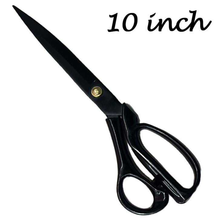 10inch Stainless Steel Black Blade Rust Proof Household Sewing Scissors Art Scissors Fabric Cutting Scissors Tailor Scissors
