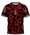 ZSM Sports , ZSM_Pro, ZSM Full Sublimation T-Shirt,Micro Interlock Fabric, Light Weight, More Stretch, Pure Quality, Black & Mehroon color combination. 