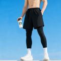 Men's Compression Pants with Shorts Gym Running Workout Leggings High Elasticity Quick-Dry Training Pants.