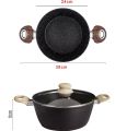 Granite Coating Forged Aluminum Non Stick Casserole with Glass Lid 26/28 cm with Bakelite Wood Effect Handle, Prime Quality Cookware induction cooker. 