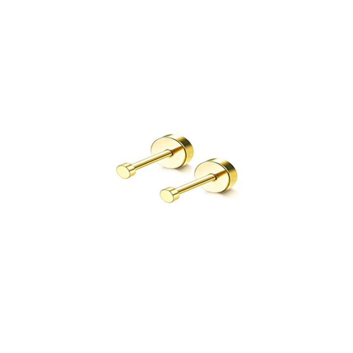 2Pcs%2014K%20Gold%20Plated%20Flat%20Back%20Stud%20Earrings%20for%20Women,%20Hypoallergenic%20Stainless%20Steel%20Screw%20Back%20Cartigale%20Conch%20Helix%20Earrings%20-%20Image%207