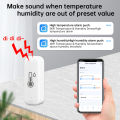 Manhot Wifi Smart Temperature Humidity Sensor Indoor Thermomete Monitoring Controller Smart Life Works With Alexa  Home. 
