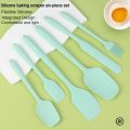 6pc Silicone Spatula set for baking-cake frosting kit with brush, non-stick scrapers & cream spreads | cute kitchen gadgets.